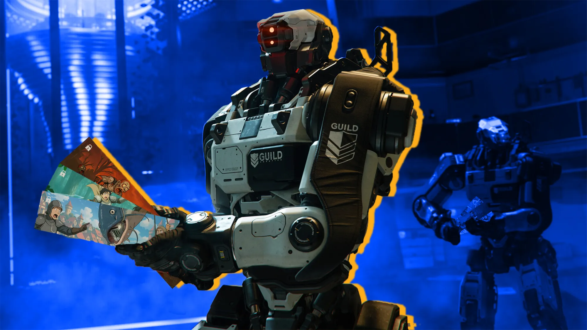 Imagem conceitual do jogo Call of Duty com elementos visuais gerados por inteligência artificial