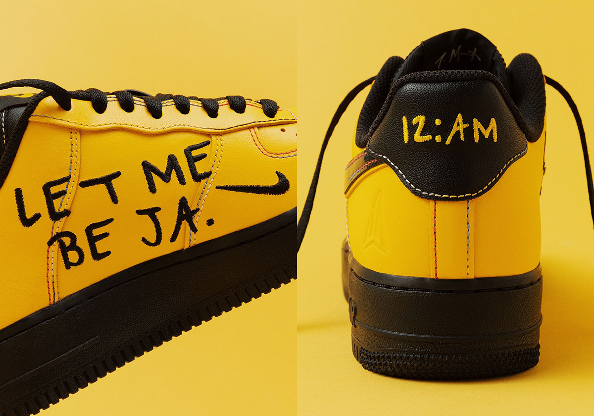 Tênis Ja Morant x Nike Air Force 1 “Let Me Be Ja” em destaque com design exclusivo
